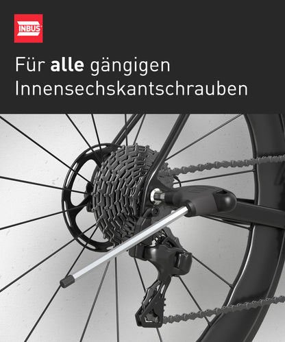 INBUS® 70129 T-Griff Schraubendreher Set 8tlg, 2–10mm, mit HybridTouch — Made in Germany