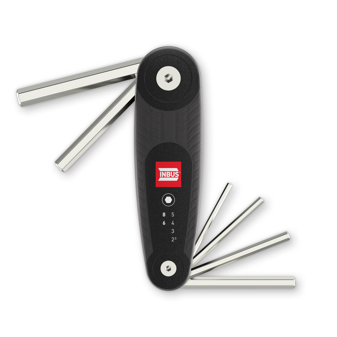 INBUS® 70136 Klapphalter 6tlg, 2.5–8mm, mit HybridTouch — Made in Germany