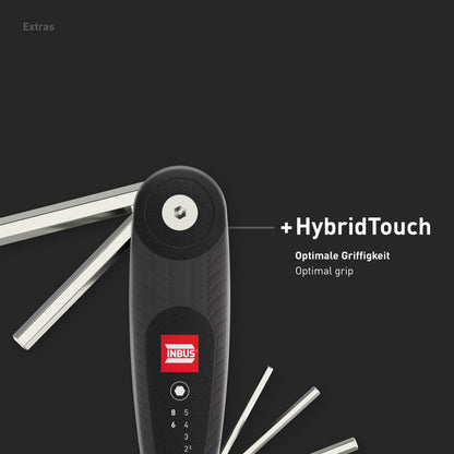 INBUS® 70136 Klapphalter 6tlg, 2.5–8mm, mit HybridTouch — Made in Germany