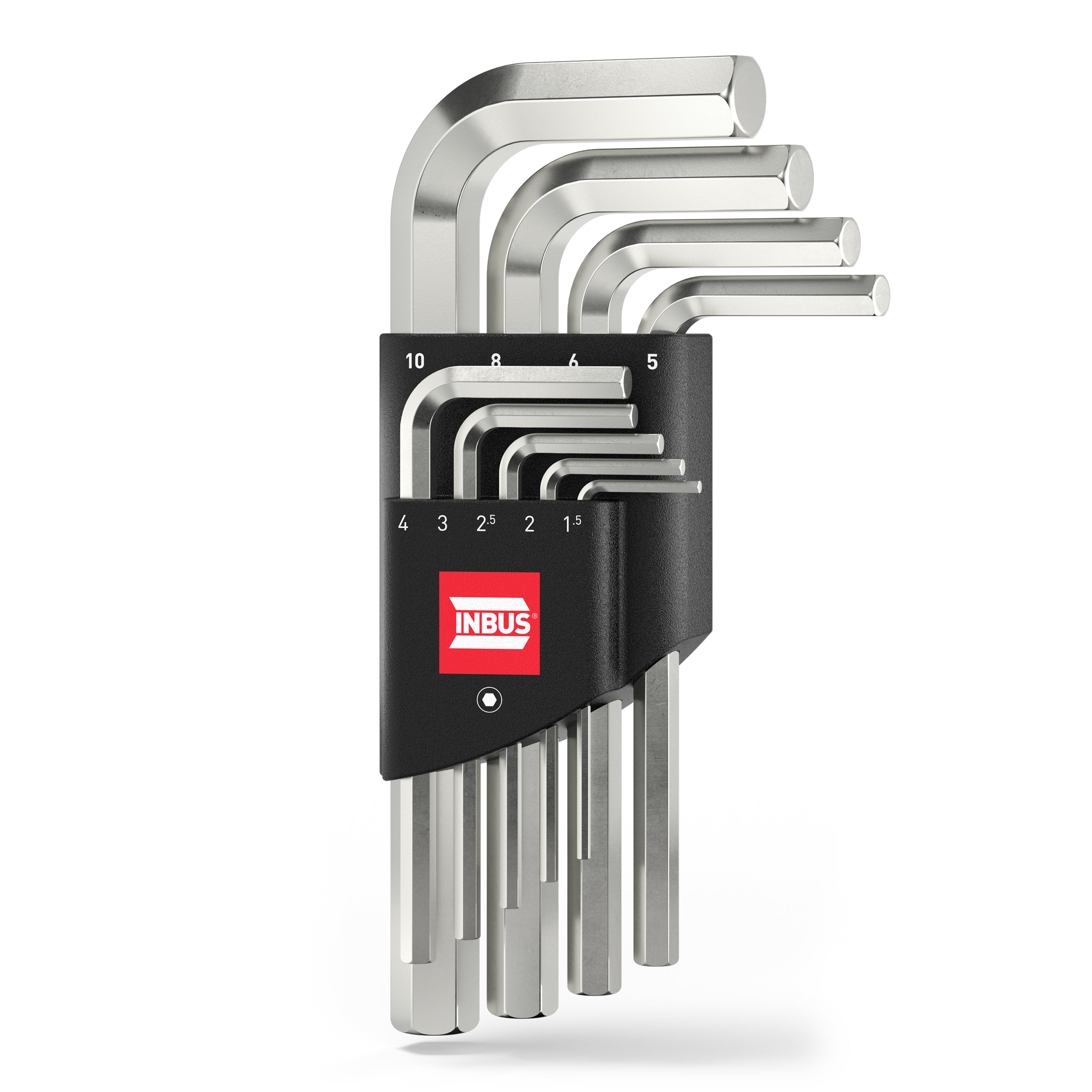 INBUS® 70150 Winkelschraubendreher Set 9tlg, 1.5–10mm — Made in German