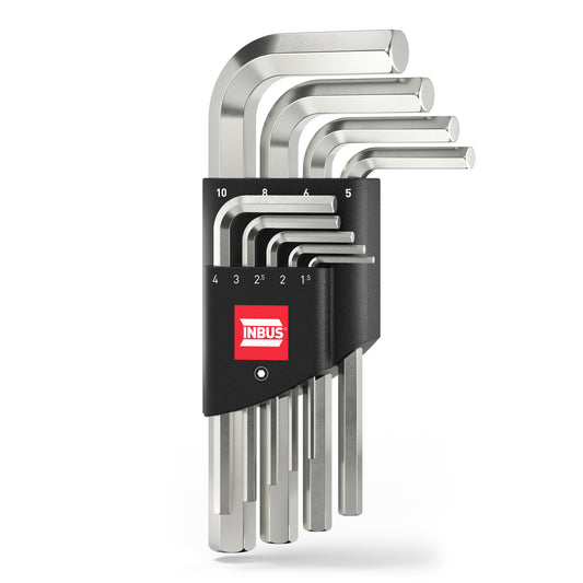 INBUS® 70150 Winkelschraubendreher Set 9tlg, 1.5–10mm — Made in Germany