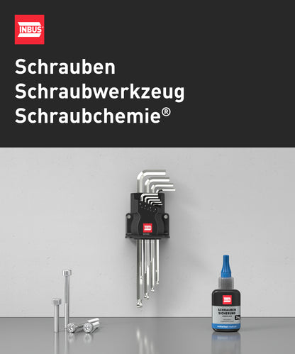 INBUS® 70150 Winkelschraubendreher Set 9tlg, 1.5–10mm — Made in Germany