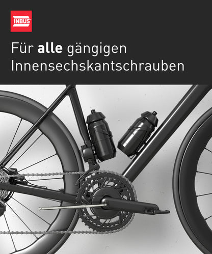 INBUS® 70167 Winkelschraubendreher Set 9tlg, 1.5–10mm, mit Kugelkopf — Made in Germany