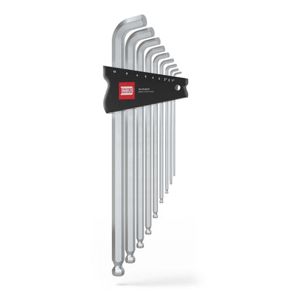 INBUS® 70211 Winkelschraubendreher Set 9tlg, 1.5–10mm, mit 100° Winkel & Kugelkopf — Made in Germany