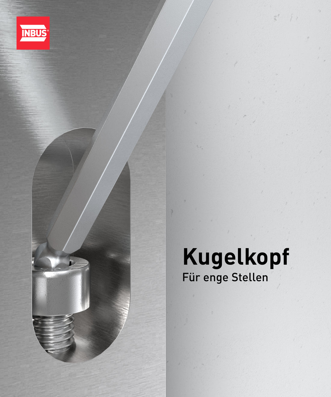 INBUS® 70211 Winkelschraubendreher Set 9tlg, 1.5–10mm, mit 100° Winkel & Kugelkopf — Made in Germany