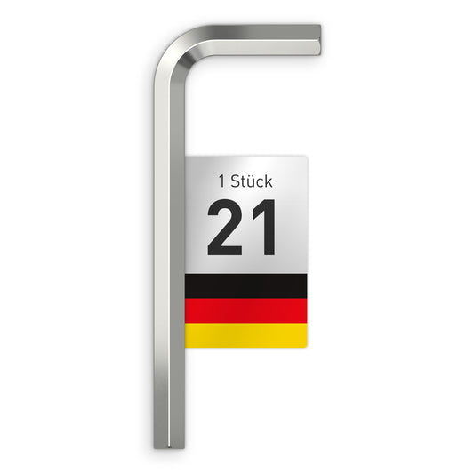 INBUS® 70614 Winkelschraubendreher (ISO 2936) 21mm, 1 Stück — Made in Germany