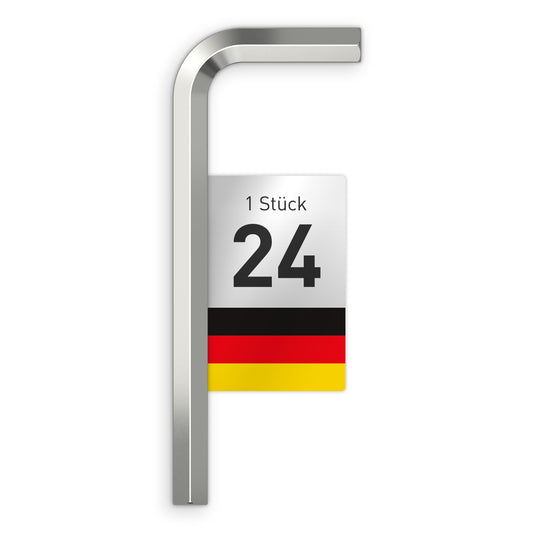 INBUS® 70638 Winkelschraubendreher (ISO 2936) 24mm, 1 Stück — Made in Germany