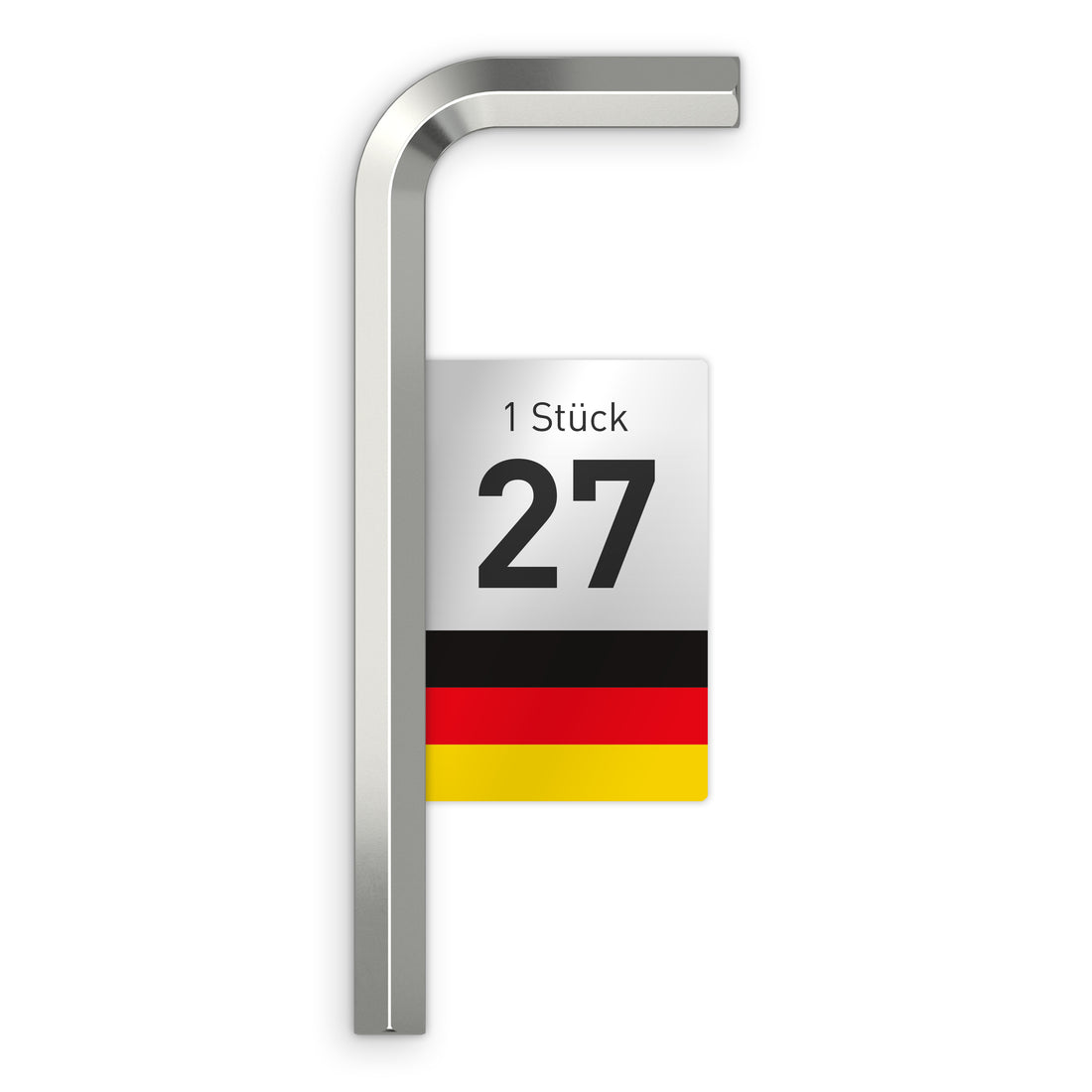 INBUS® 70645 Winkelschraubendreher (ISO 2936) 27mm, 1 Stück — Made in Germany