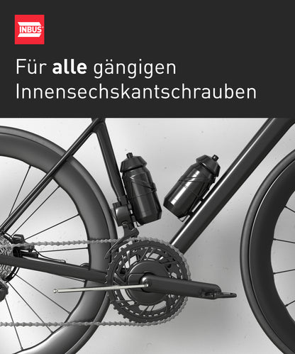 INBUS® 72403 Winkelschraubendreher (Extra lang) 4mm, mit Kugelkopf — Made in Germany