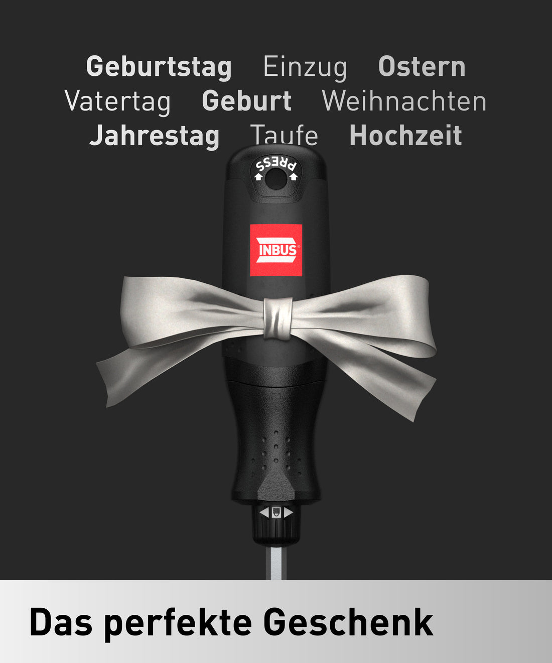 INBUS® Flow 73424 Schraubendreher inkl. 12 Bits — Made in Germany