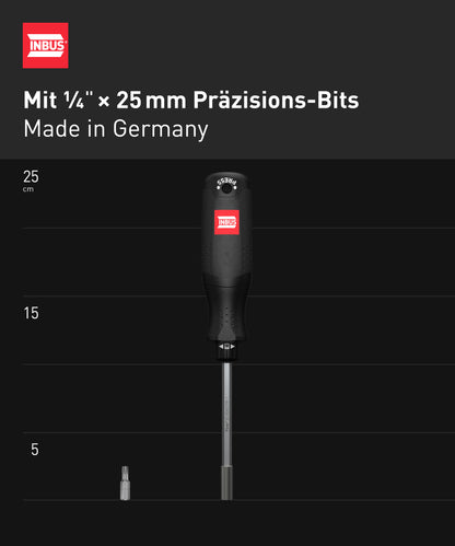 INBUS® Flow 73424 Schraubendreher inkl. 12 Bits — Made in Germany