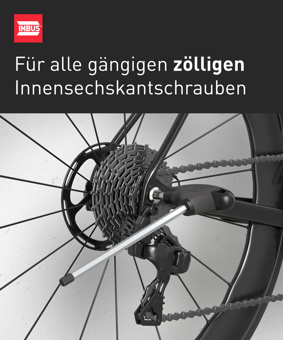 INBUS® 73809 T-Griff Schraubendreher Set (Zoll) 10tlg, 3/32–3/8", mit HybridTouch — Made in Germany