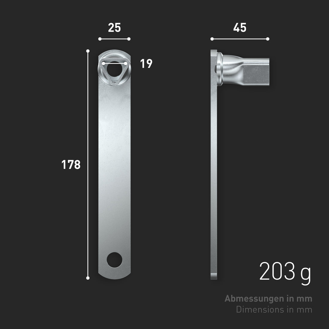 INBUS® 73943 Dreikantschlüssel 19mm — Made in Germany