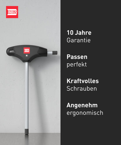 INBUS® 74094 T-Griff Schraubendreher 7mm, mit HybridTouch — Made in Germany