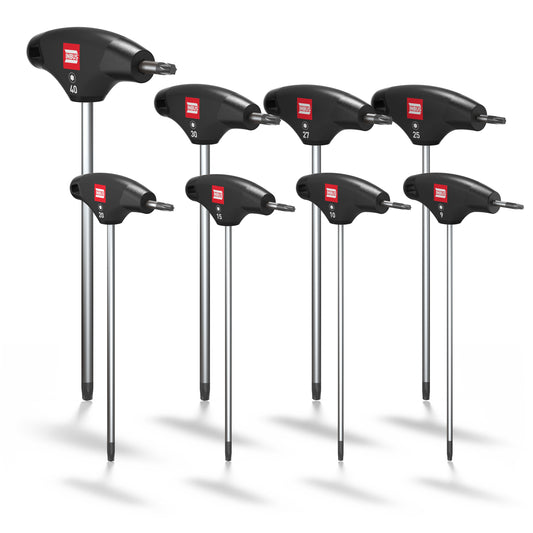 TORX® T-Griff Schraubendreher Set 8tlg, TX9–40, mit HybridTouch — Made in Germany (INBUS® 74124)