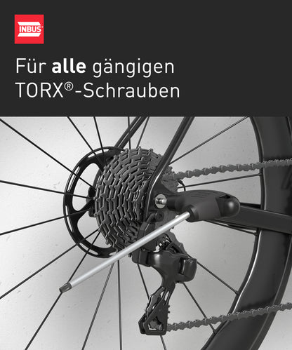 TORX® T-Griff Schraubendreher Set 8tlg, TX9–40, mit HybridTouch — Made in Germany (INBUS® 74124)