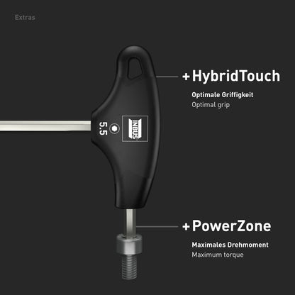 INBUS® 74141 T-Griff Schraubendreher 5.5mm, mit HybridTouch — Made in Germany
