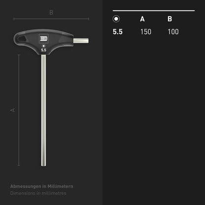 INBUS® 74141 T-Griff Schraubendreher 5.5mm, mit HybridTouch — Made in Germany