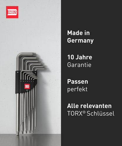 TORX® Winkelschraubendreher Set 13tlg., TX5–50 — Made in Germany (INBUS® 74216)