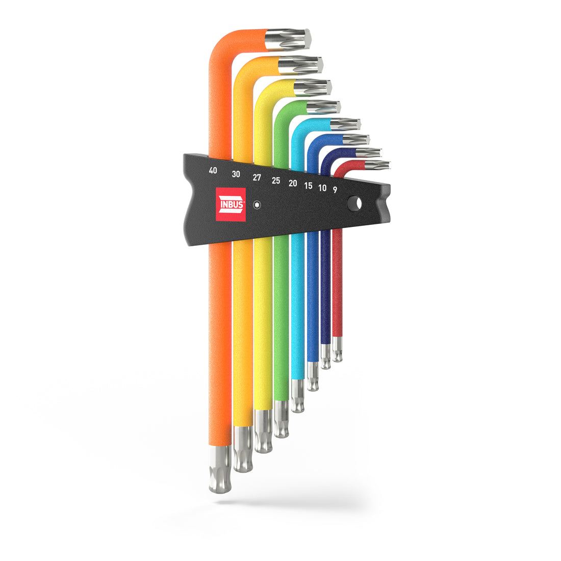 TORX® Winkelschraubendreher Set 8tlg., TX9-40, mit ColorGrip — Made in Germany (INBUS® 74223)