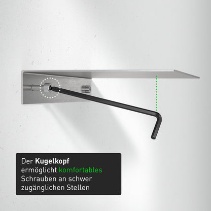 INBUS® 74711 Winkelschraubendreher Set 11tlg, 1.27 – 8mm, mit Kugelkopf — Made in Germany