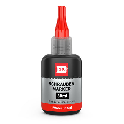 INBUS® 74940 Schraubenmarker rot, 30ml — Made in Germany