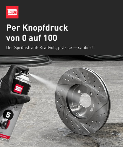 INBUS® Bremsen + Teilereiniger (mit Aceton), 500ml — Nr. 5 der Schraubchemie® — Made in Germany (75022)