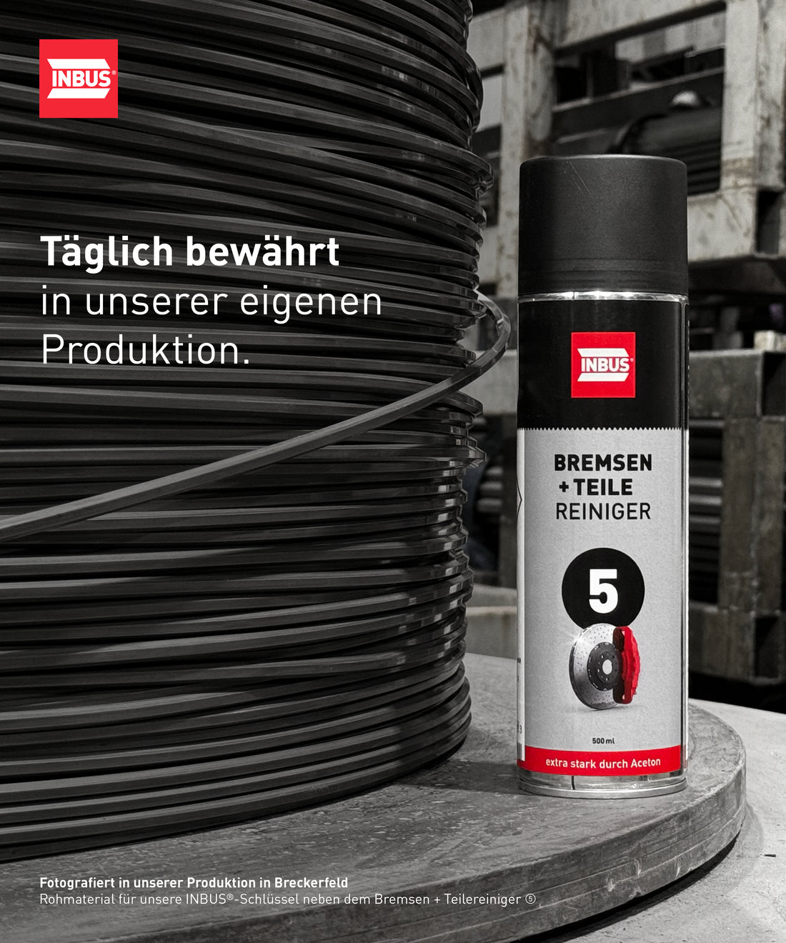 INBUS® Bremsen + Teilereiniger (mit Aceton), 500ml — Nr. 5 der Schraubchemie® — Made in Germany (75022)