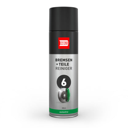 INBUS® Bremsen + Teilereiniger (acetonfrei), 500ml — Nr. 6 der Schraubchemie® — Made in Germany (75039)