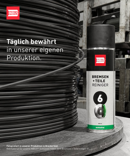 INBUS® Bremsen + Teilereiniger (acetonfrei), 500ml — Nr. 6 der Schraubchemie® — Made in Germany (75039)