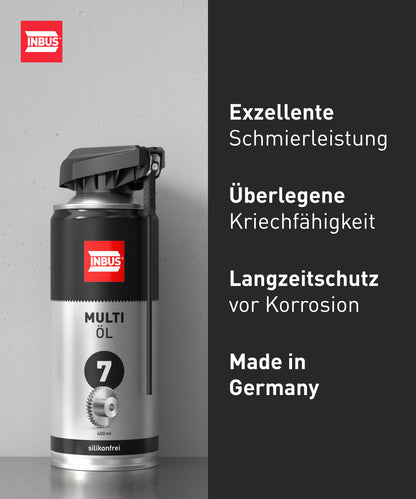 INBUS® Multiöl (silikonfrei), 400ml — Nr. 7 der Schraubchemie® — Made in Germany (75046)