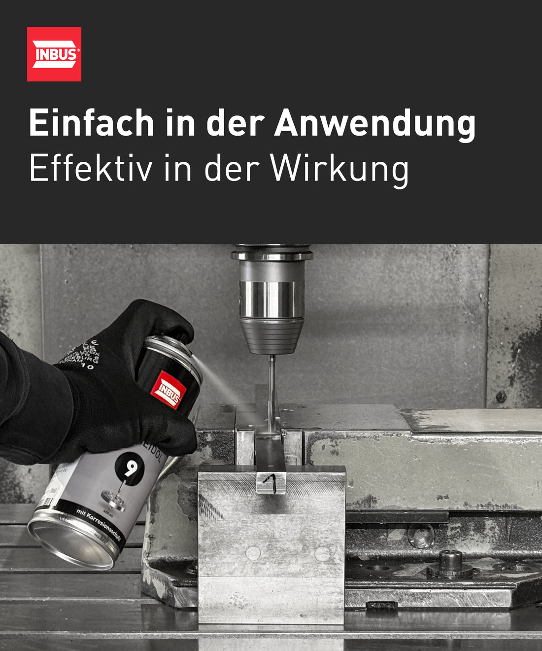 INBUS® Bohr + Schneidöl (mit Korrosionsschutz), 400ml — Nr. 9 der Schraubchemie® — Made in Germany (75060)