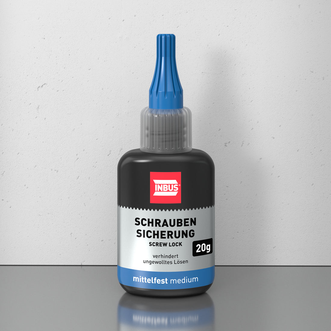 INBUS® Schraubensicherung mittelfest, 20g, 12 Stück inkl. Display (F-79560)