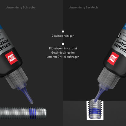 INBUS® Schraubensicherung mittelfest, 20g, 12 Stück inkl. Display (F-79560)