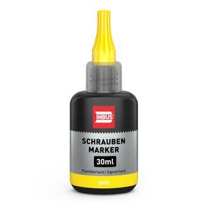 INBUS® 75534 Schraubenmarker gelb, 30ml — Made in Germany