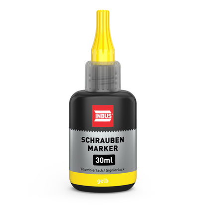 INBUS® 75534 Schraubenmarker gelb, 30ml — Made in Germany