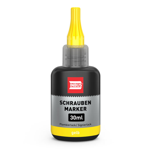 INBUS® 75534 Schraubenmarker gelb, 30ml — Made in Germany