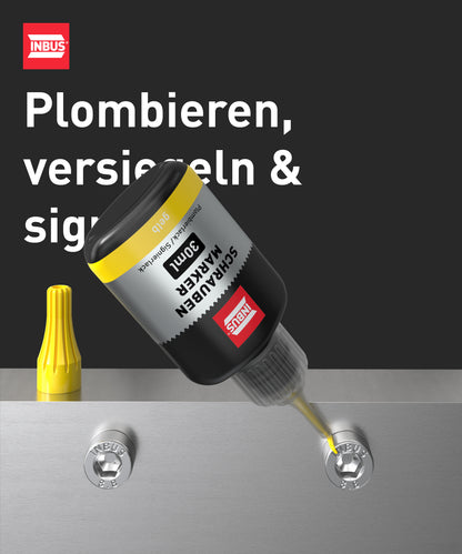 INBUS® 75534 Schraubenmarker gelb, 30ml — Made in Germany