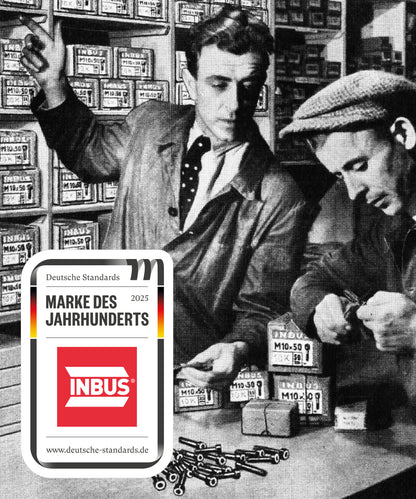 INBUS® 75855 Winkelschraubendreher (ISO 2936) 0.9mm, 100 Stück — Made in Germany