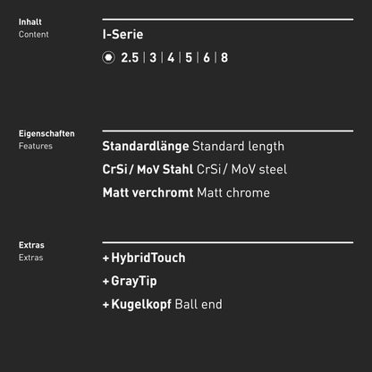 INBUS® 79863 Schraubendreher Set 6tlg, 2.5–8mm, mit Kugelkopf & HybridTouch