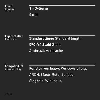 INBUS® 79962 Fenster Einstellwerkzeug 4mm — Made in Germany