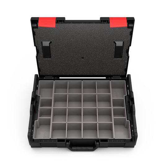 INBUS® L-BOXX Sortimentskoffer (mit Deckeldichtung und Insetboxenset), für Schrauben, Muttern und Scheiben — Das Original (72205014-IN)